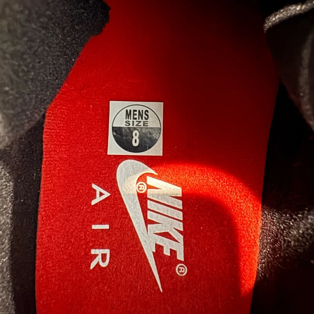 Nike Mens Air More Uptempo Black and Red Shoes - Picture 6 of 8